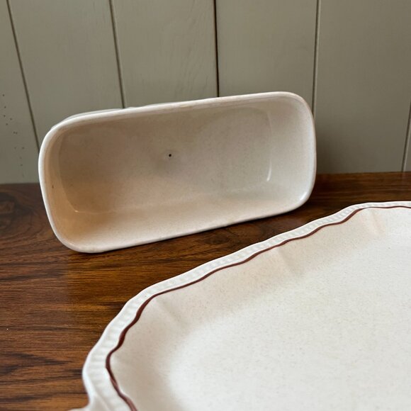 Kensington Staffordshire Handcrafted England Ironstone Butter Dish - Picture 9 of 15